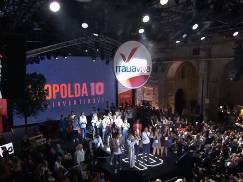 Renzi presenta il simbolo del partito Italia Viva