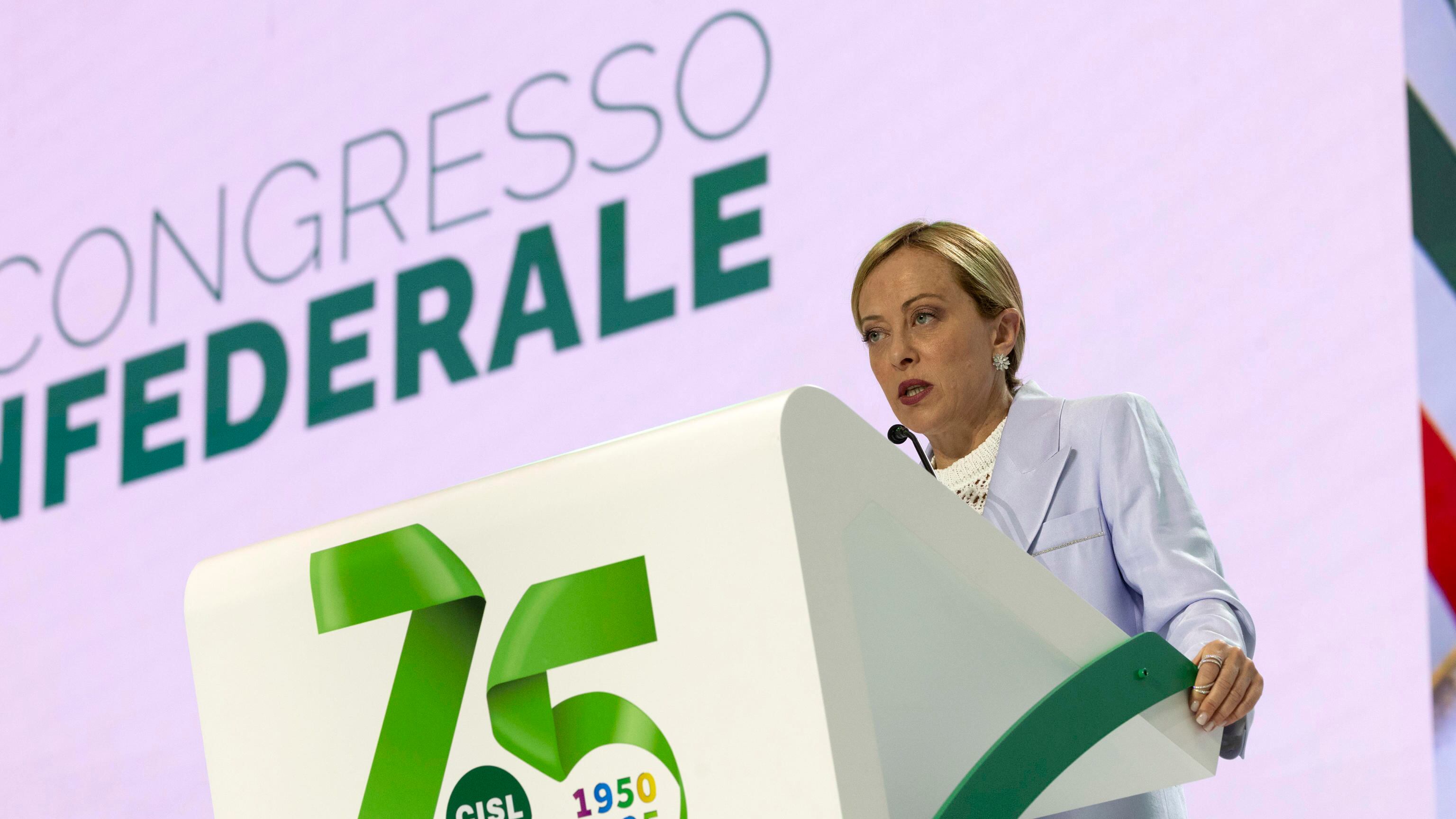Meloni: "Un milione di posti di lavoro in più in 1000 giorni"