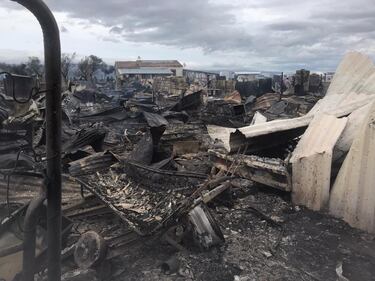 Le immagini dopo l'incendio nel Gran Ghetto 1