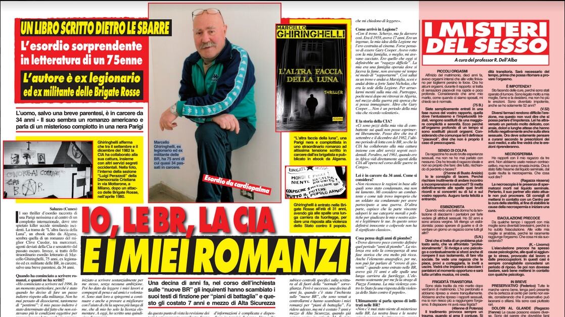 Il primo romanzo dell’ex Br dietro le sbarre: "I miei scritti? Per i pm erano piani di battaglie"