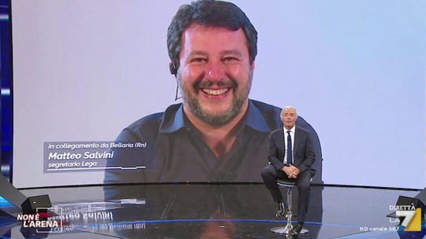 "Ciao da zio Giletti": gogna social per i saluti in tv alla figlia di Salvini