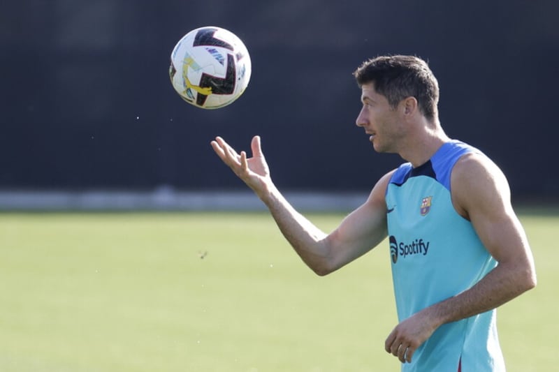 Lewandoski, leader dell'attacco blaugrana (Ansa)