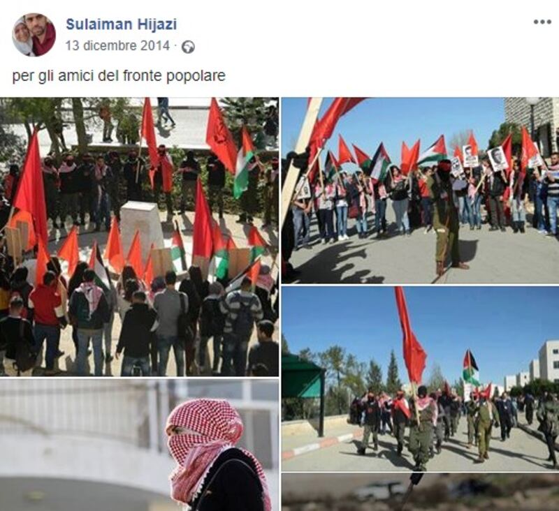 Screenshot sul profilo Facebook di Hijazi 10