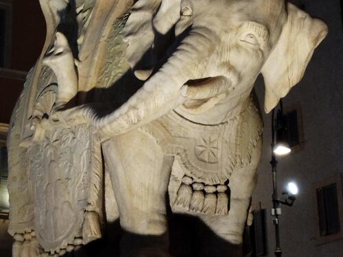 Staccata una zanna all'elefante: nuovo sfregio alla statua di Bernini a Roma