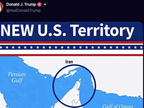 Trump posta un’immagine di Hormuz su Truth: “Nuovo territorio Usa”. E smentisce i colloqui con Teheran: “Non ci sono e non sono programmati”