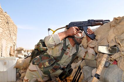 Prima linea curda del Castelletto a Sinjar