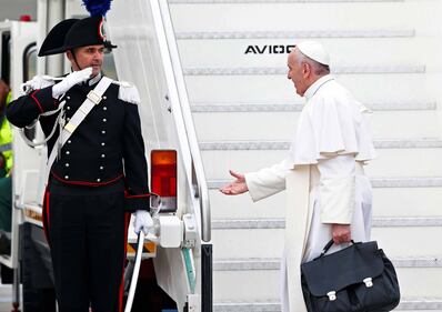 Papa Francesco in partenza per l'Egitto 1
