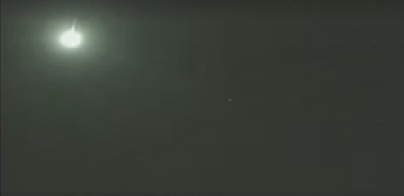 Meteorite avvista nei cieli del Molise (fotogramma video Sky Sentinel)