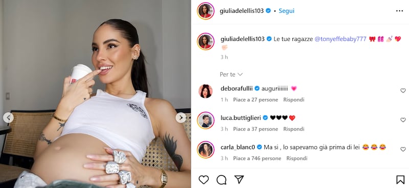 Giulia De Lellis incinta