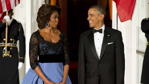 L'abito di Michelle Obama per la visita di Hollande 1