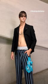 Leonardo Tano, il figlio del porno attore Siffredi sfila a Pitti Uomo 1