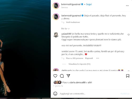 "Lascia fluire il passato...". Il significato nascosto dietro la foto (sexy) di Belen Rodriguez