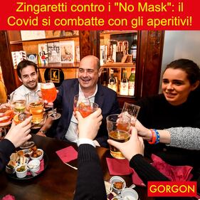 Ecco la satira del giorno. Zingaretti contro i "No Mask" 1