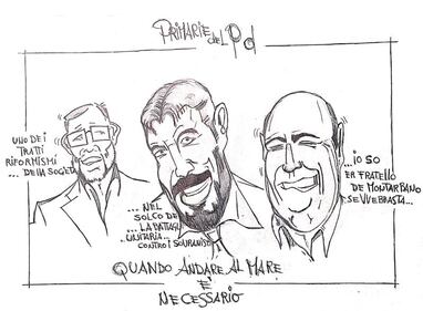 La vignetta del giorno - Le primarie del Pd 1