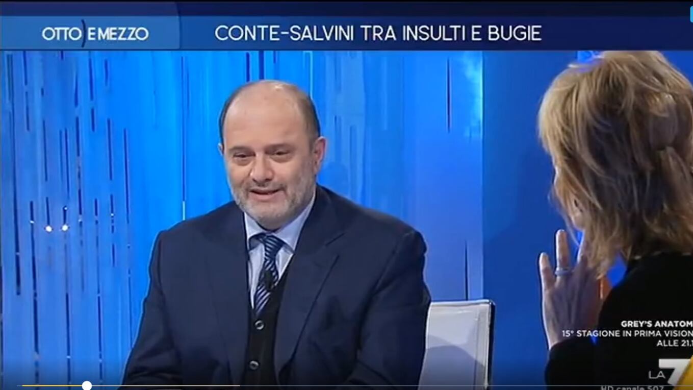 Bechis critica il Mes e Gruber lo interrompe per fargli la lezioncina