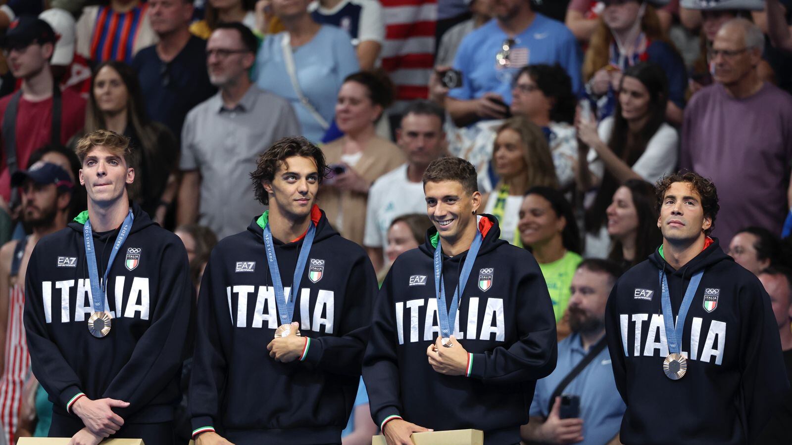 Parigi 2024, arriva la terza medaglia per l'Italia: la 4x100 maschile stile libero è di bronzo