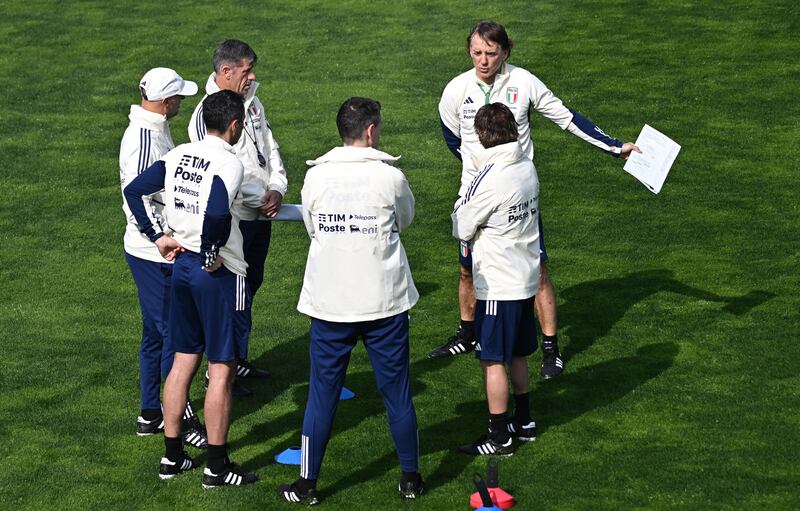 Mancini staff Coverciano