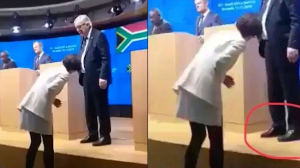 Juncker interrompe la conferenza stampa: giallo sulle "scarpe diverse"