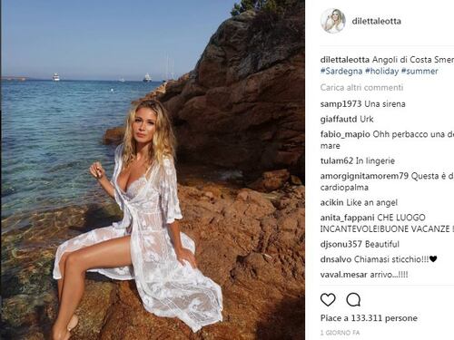 Incidente hot per Diletta Leotta: tuffo e "fuori di seno"