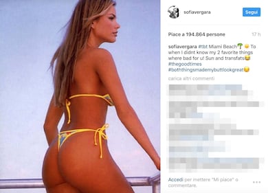 Sofia Vergara, lato b dal passato 2