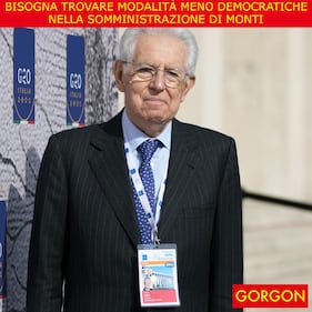 Ecco la satira del giorno. La somministrazione di Monti 1