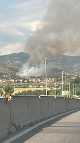 Incendio di Prato, vigili del fuoco e squadre antincendio all'opera 1