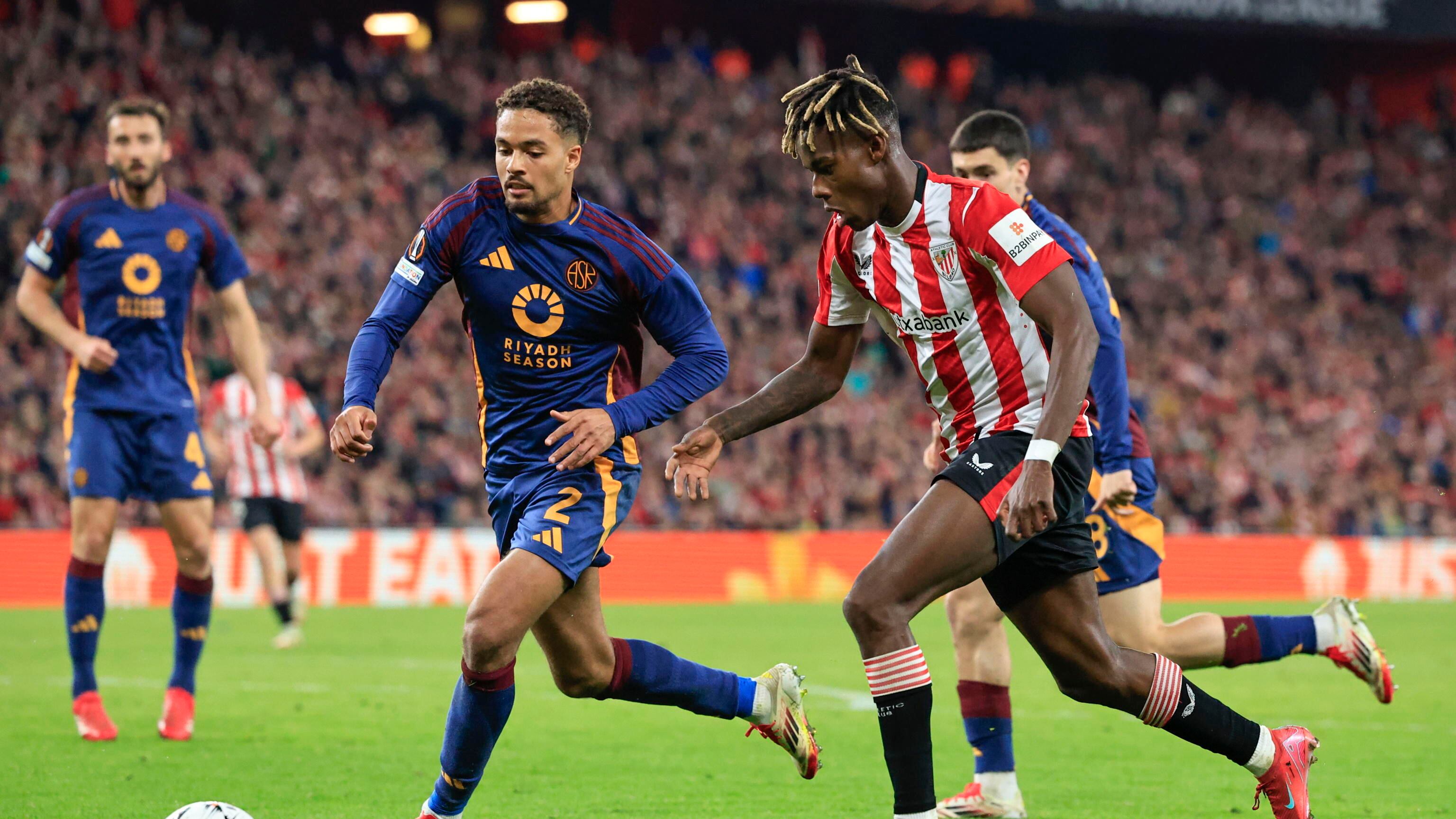 La Roma crolla a Bilbao e saluta l'Europa League. Alla Lazio basta un pari per volare ai quarti