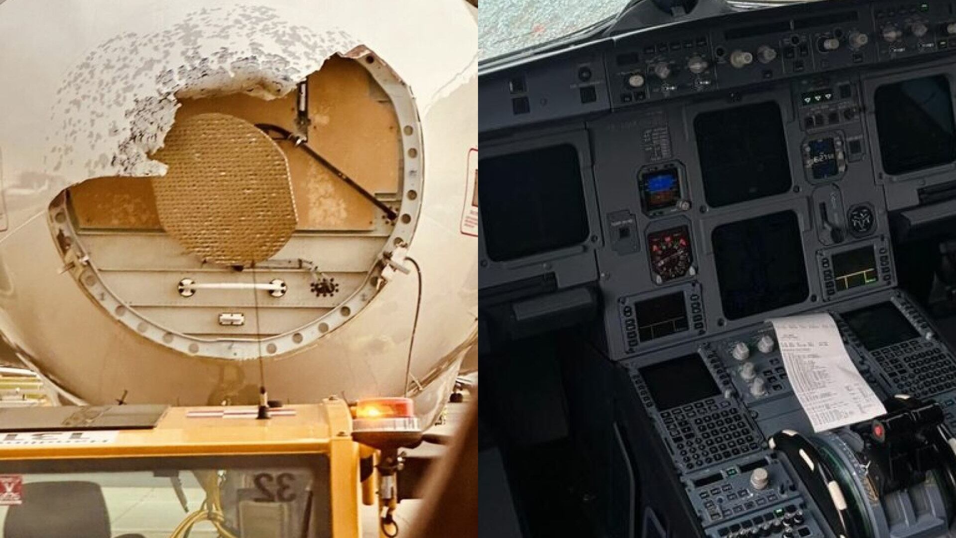 Muso dell’aereo distrutto dalla grandine: cos’è successo sul volo Austrian Airlines