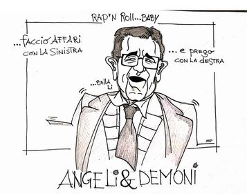 La vignetta del giorno - Angeli e demoni di Prodi 1