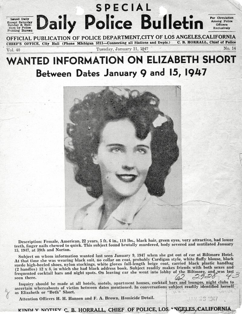 Elizabeth Short, ovvero la Black Dahlia 1