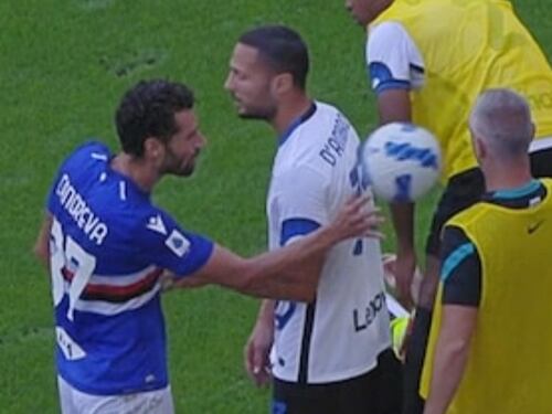 Prima la lite poi col pallone... Il gesto di Candreva spiazza l'Inter