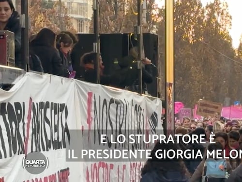 "Lo stupratore è Giorgia Meloni". Il video-delirio delle femministe