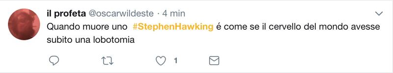 Stephen Hawking, le reazioni social sulla morte 5