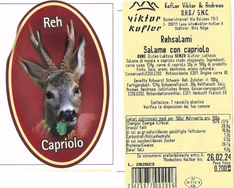 Salame ritirato