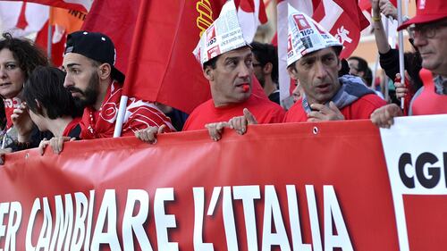 La manifestazione Cgil a Roma 2