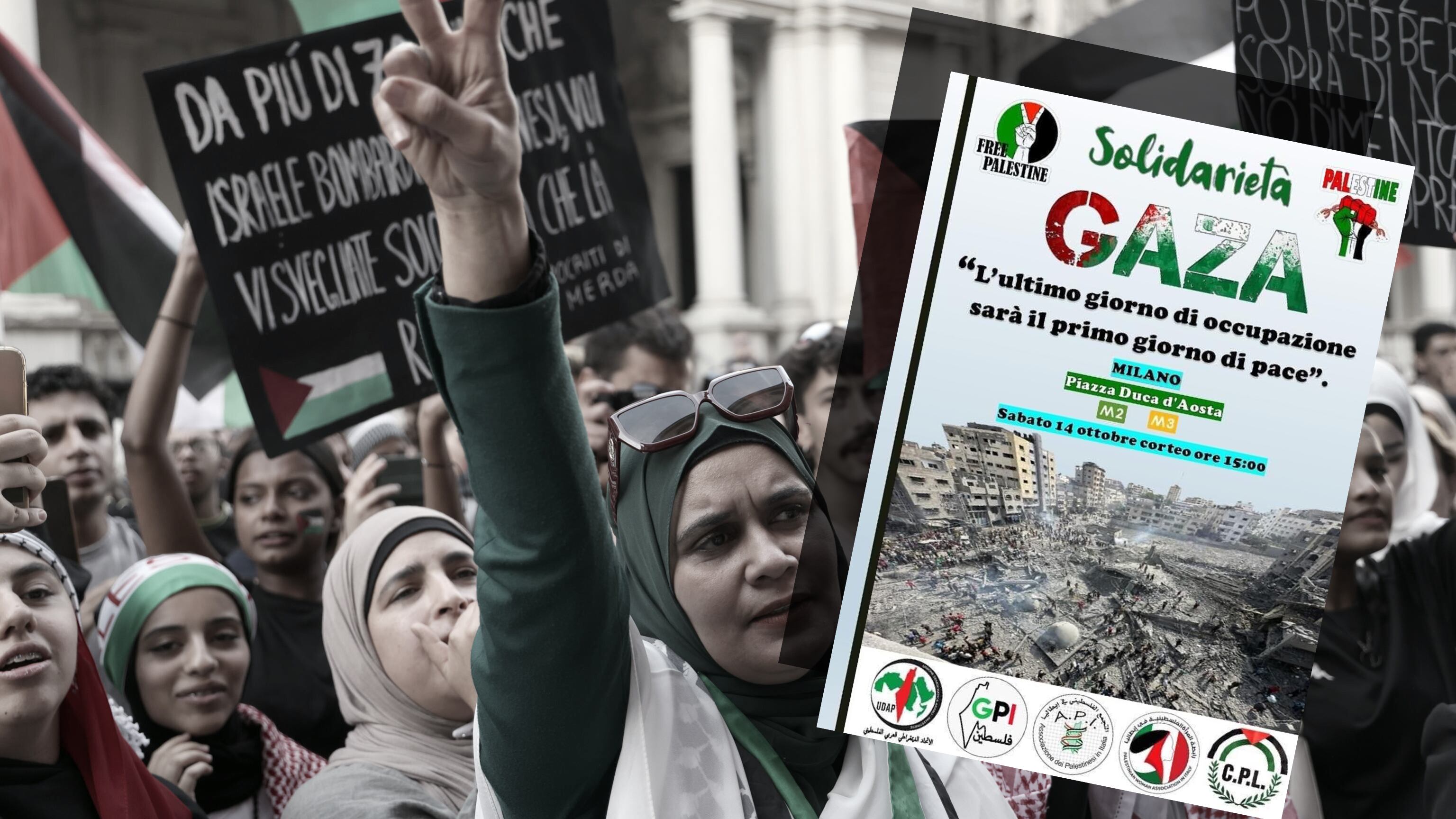 "Siamo 160mila, alzeremo le bandiere dei Paesi arabi". La chiamata in piazza a Milano del popolo arabo