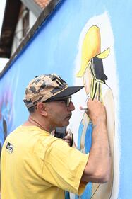 Il murales a Senago dedicato a Giulia Tramontano e a Thiago 1