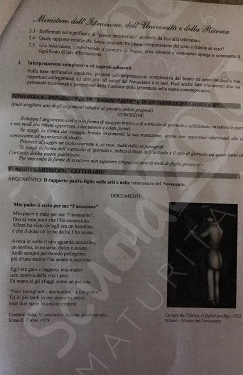 Maturità 2016, ecco le tracce 5