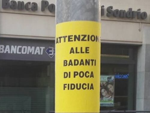 Sondrio tappezzata di cartelli contro le badanti "infedeli"