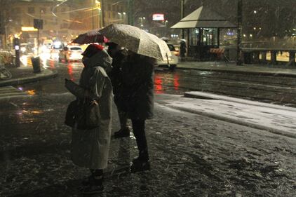 Arriva la prima neve a Milano 11