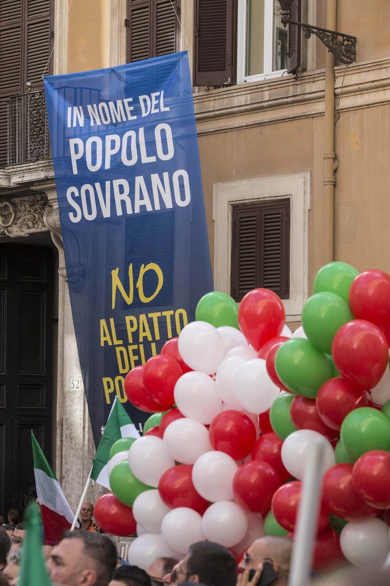 FdI e Lega in piazza contro il Conte bis 2