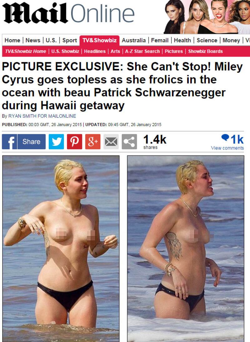 Miley Cyrus nuda sul Daily Mail 8