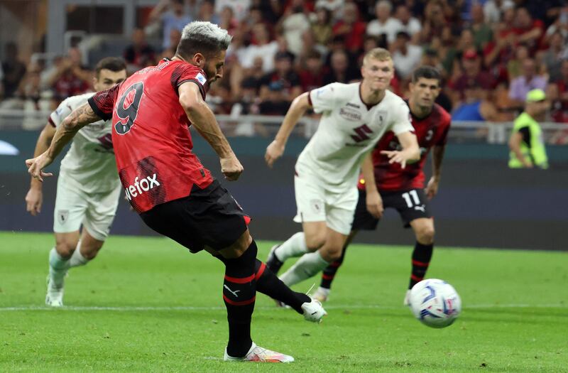 Giroud rigore 2 Milan Torino
