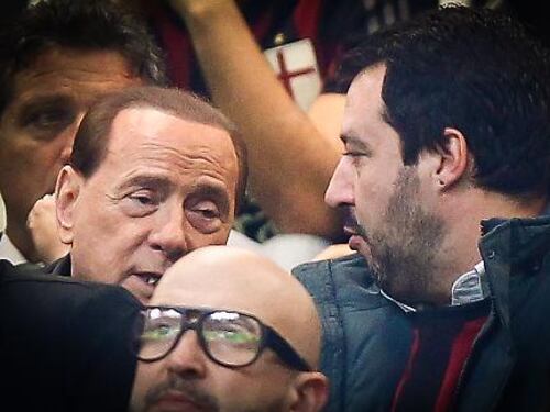 Berlusconi e Salvini insieme a San Siro