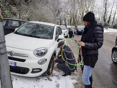 Neve e gelo sui Castelli romani 6