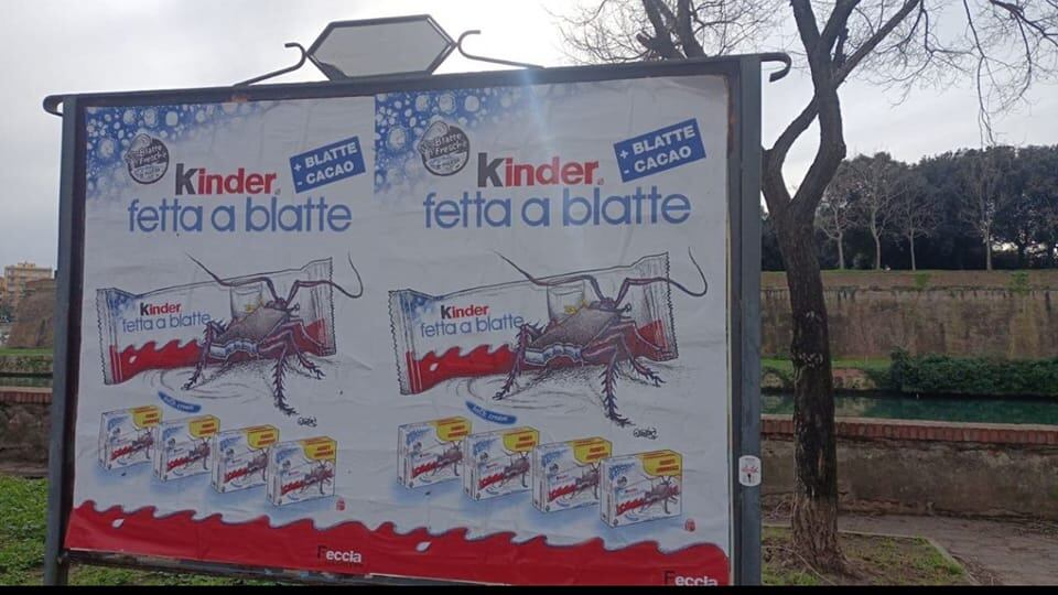 "Kinder fetta a blatte": l'artista attacca l'Unione Europea