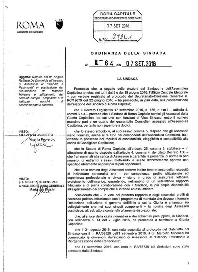 Il documento che incastra la Raggi 1