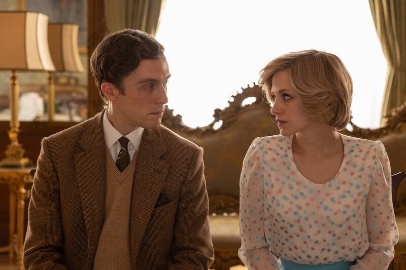 Spencer, Diana e Carlo nel film