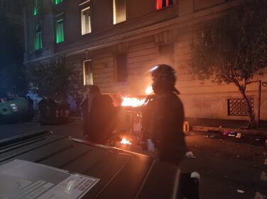 Cariche e scontri tra polizia e antagonisti a Roma 4