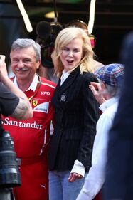 Gp Australia, Kidman in visita ai box Ferrari 1